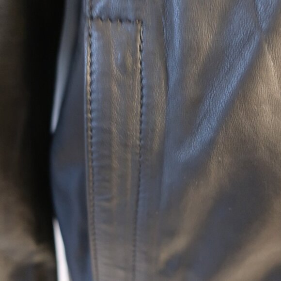 Mens Ponte Vecchio Florence Black Full Zip Leather Jacket 58/IT (US/48) - Picture 8 of 11